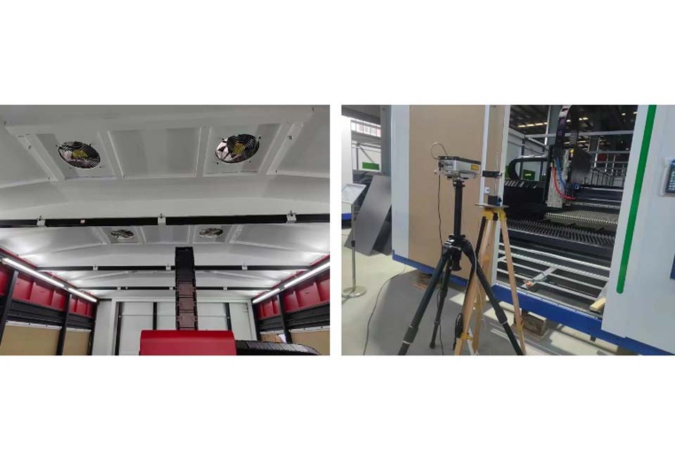 Verwenden Sie ein Laser-Inter fero meter, um die Position ier genauigkeit zu ermitteln